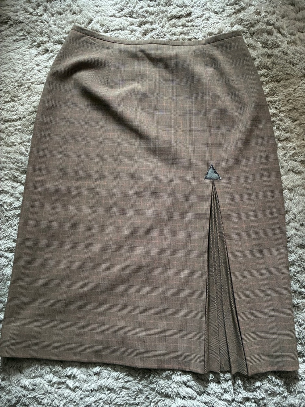 Petite Sophisticate Plaid Skirt w/ Pleat Detail!